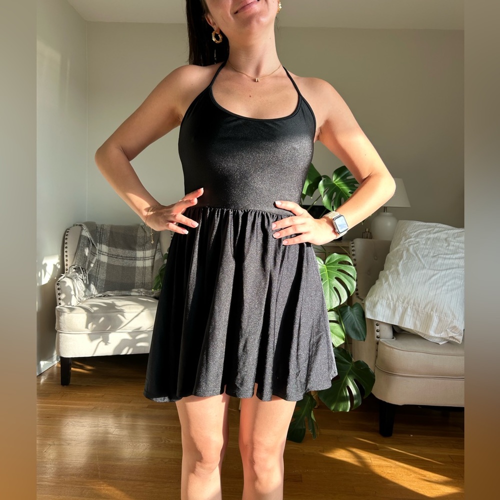 Elegant Black Halter Dress
